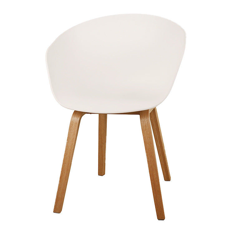 Plastic chair modern casual restaurant stool all solid wood popular back chair coffee shop sales office negotiation chair