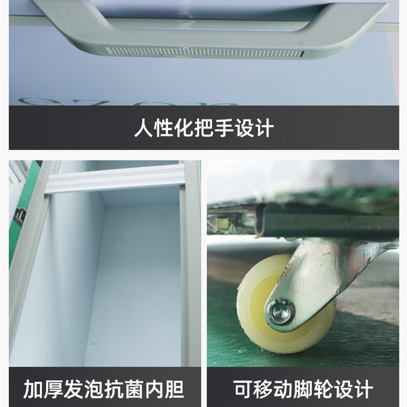 Commercial freezer - large capacity kitchen meat refrigeration & freezing cabinet - home horizontal refrigerator ice cream display freezer