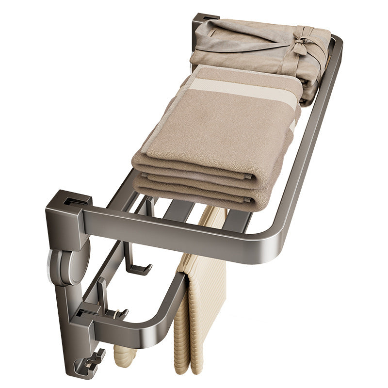 Suction cup towel rack, bathroom free punching, bathroom rack, toilet double folding towel rack, bathroom pendant set.
