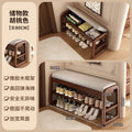 For home door shoe changing stool solid wood light luxury can sit shoe cabinet stool all-in-one entrance door extremely narrow can store shoe stool