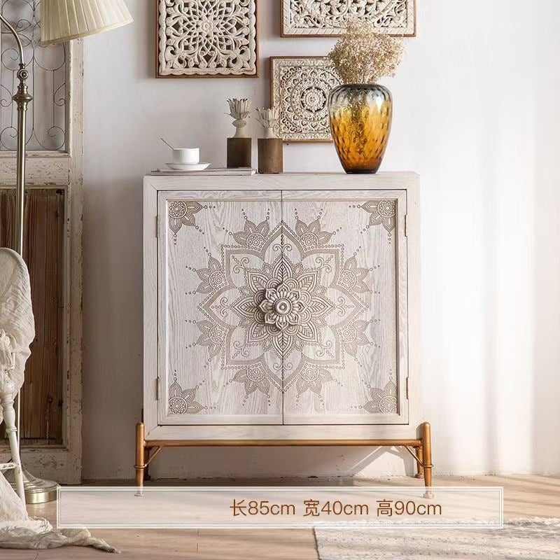 American sideboard retro entrance cabinet classy storage cabinet frenchaccessible luxury solid wood shoe cabinet sofa small cabinet