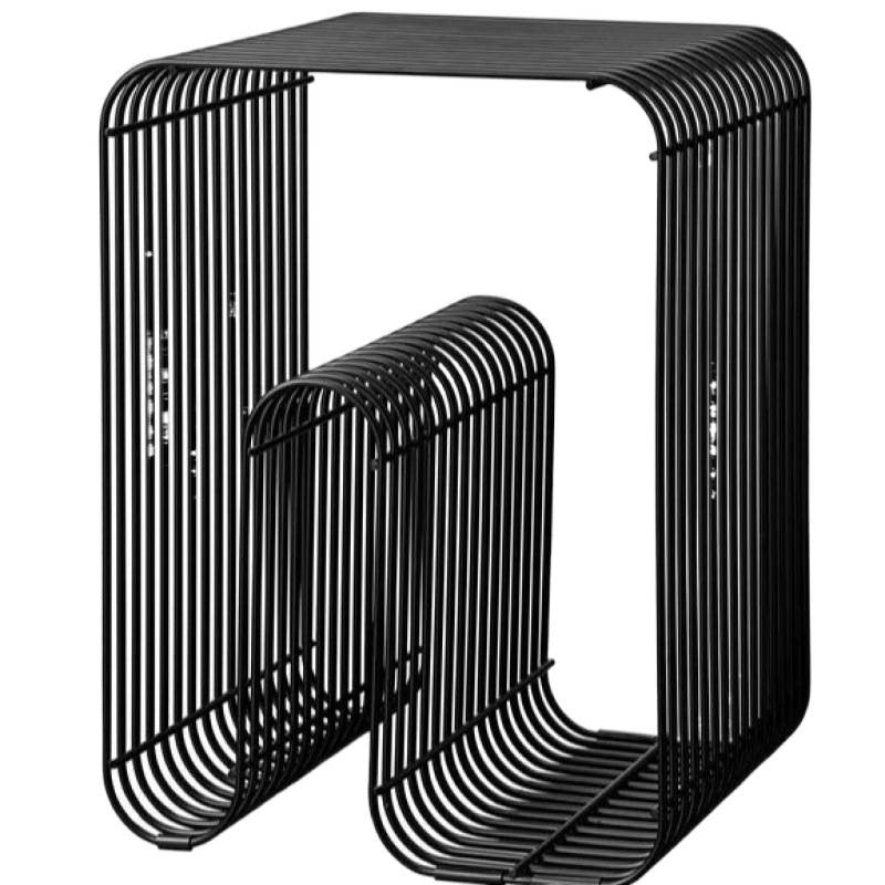 Factory direct sofa side table living room balcony magazine rack bedside storage bookshelf creative iron art small coffee table