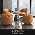 One table and four chairs orange [round table 70*57]