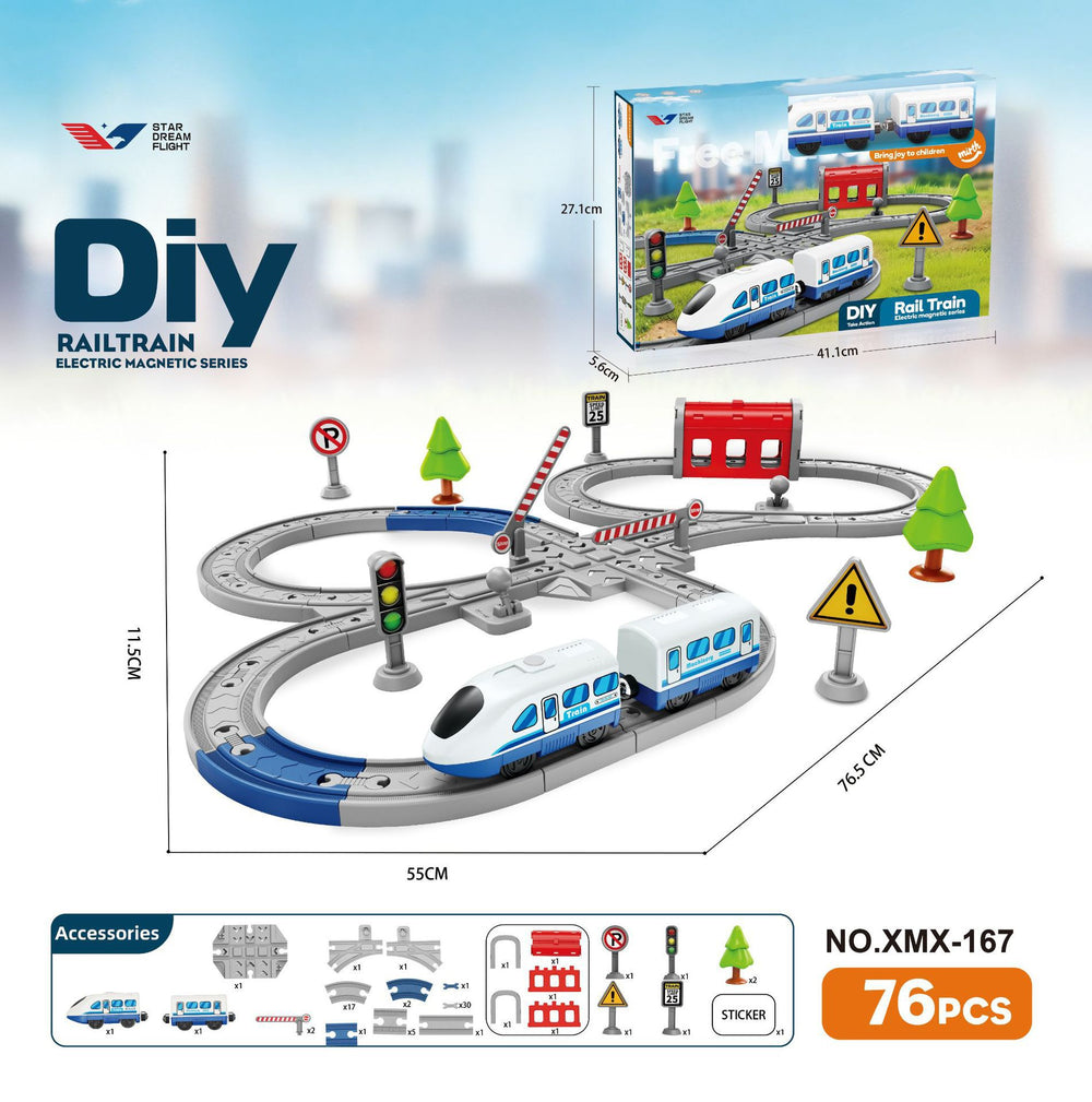 new arrivalassemble electric rail car kids city train train subway parking lot scene toys wholesale