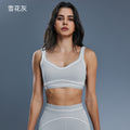 High-impact, shock-absorbing sports bra for women, designed to minimize side boob, featuring a deep u-back design for a beautiful silhouette. this barely-there, skin-friendly fitness yoga bra is perfect for your workout. model d25128