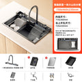 For home thickened 5.0 kitchen large single slot sink vegetable basin 304 stainless steel kitchen dishwashing sink whale