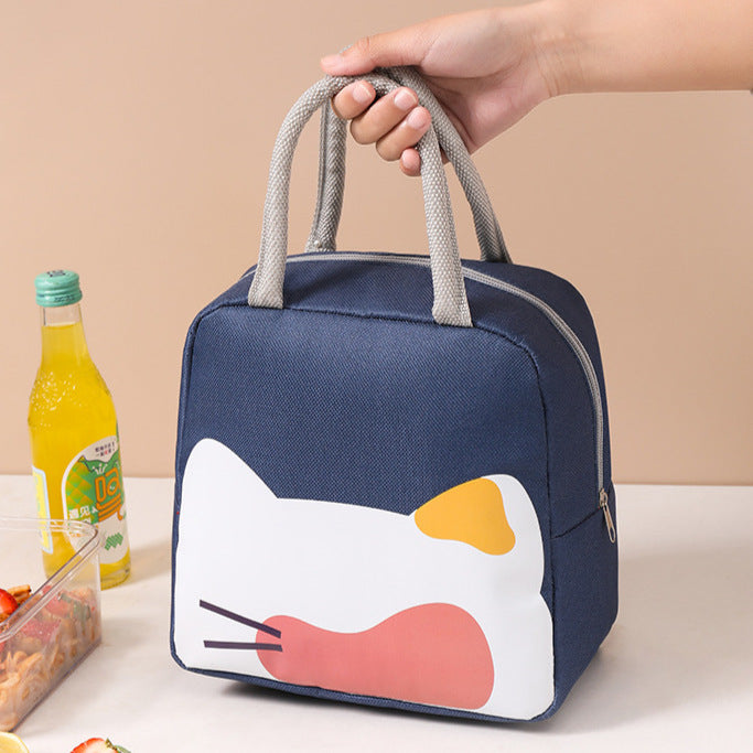Beilian portable cute bento bag, aluminum foil thermal insulation lunch box bag, student lunch bag, Oxford cloth bento bag wholesale