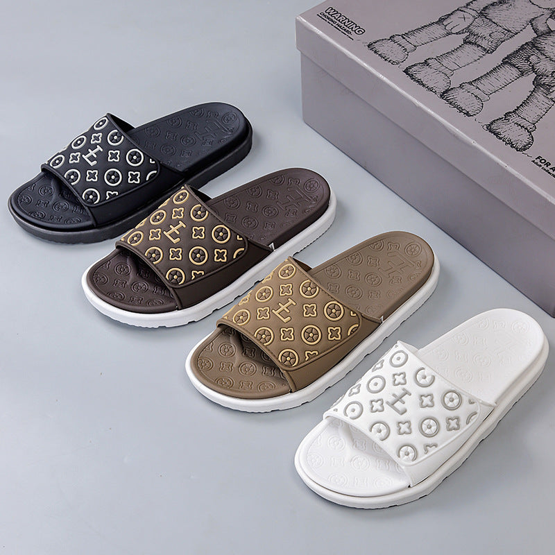 Casualcasualeasiest for match men's slippers popularthick soleplatform shoescouple slippers soft bottomnon-slipniche style slippersoutwear shoes