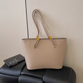large-capacity casual tote bag classy sense of retropure color shoulder bag 2026new arrivalfashionwork clothing women's bag