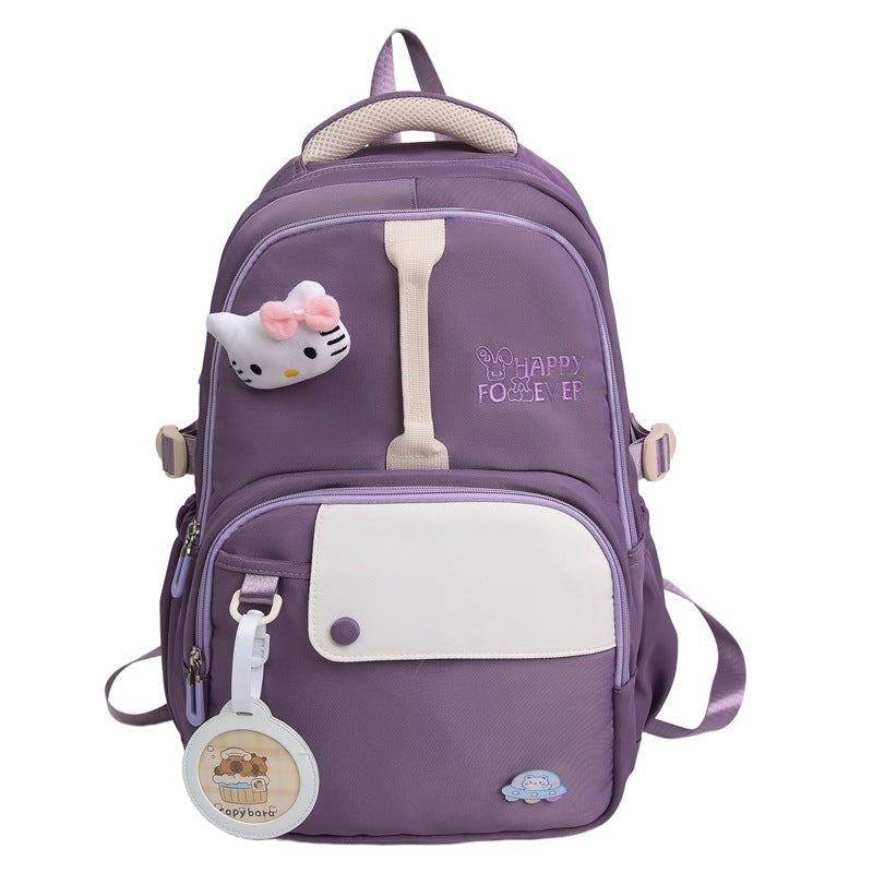 School bag new cute girl Korean middle school student high school student large capacity lightweight backpack travel backpack