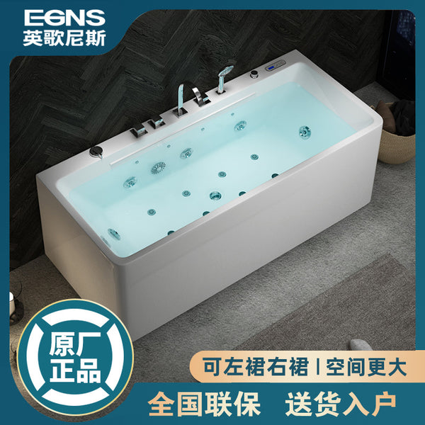 Modern simple high-end acrylic thermostatic bathtub Great waterfall big surf small apartment hotel household shower bathtub