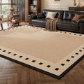 Cooling mat rug for living room, vintage style, summer ice silk, wash-free, wipeable, sofa coffee table, high-end light luxury floor mat, stain-resistant