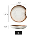 Japanese style dinner plate, dessert plate, cake plate, ceramic creative snack plate, tableware, bone plate, afternoon tea melon seed plate wholesale