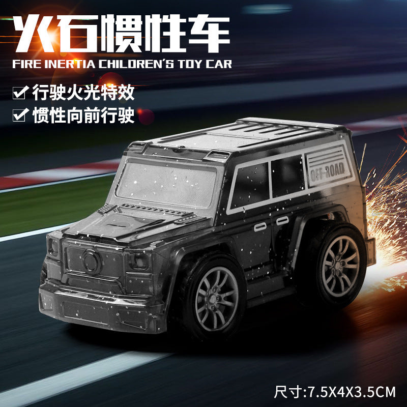 Dropshipping tiktok viral four-wheel drive off-road kids' toy car - hot-selling light-up flint inertia car