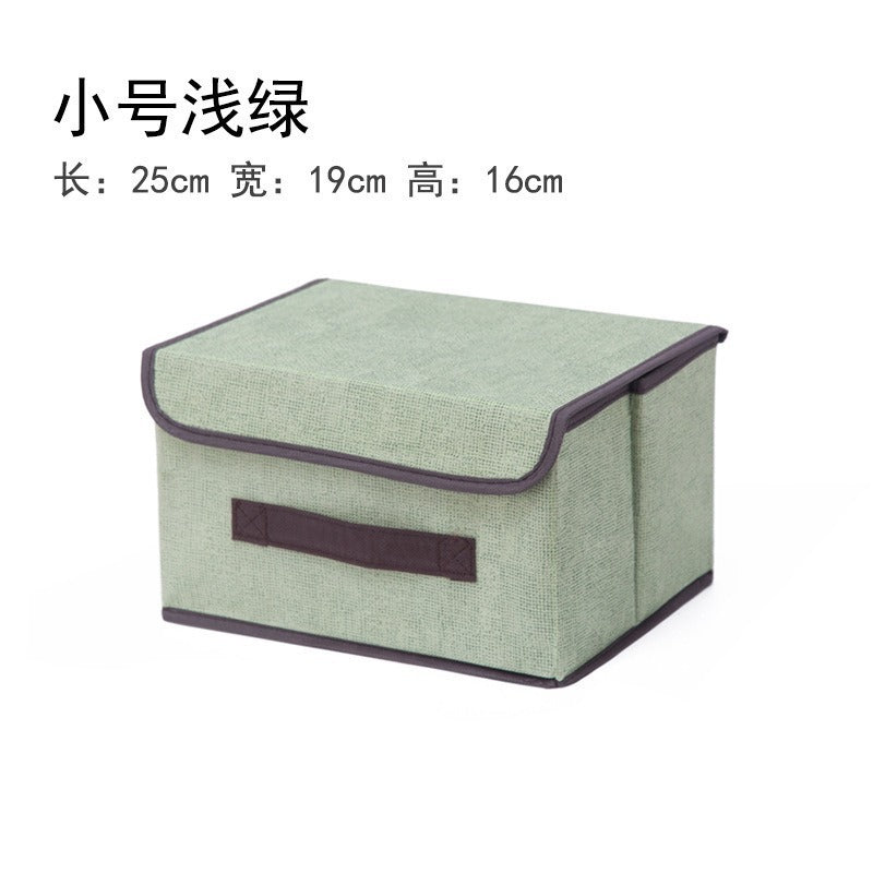 Fabric Flip Storage Box Student Dormitory Folding Clothes Toys Underwear Bras Socks Box Finishing Box