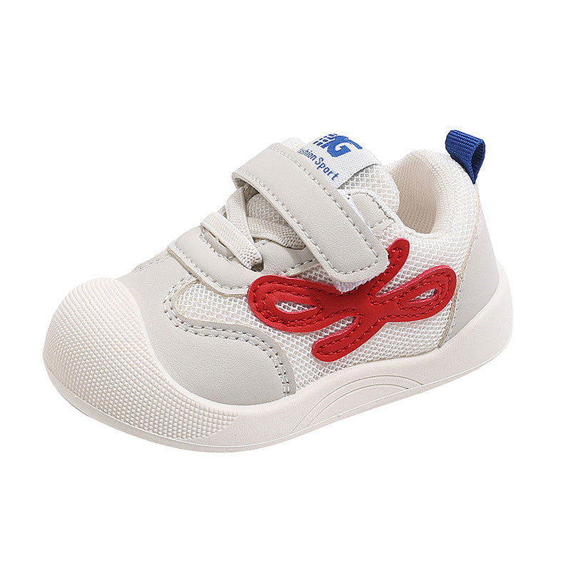 Spring/summer infant & toddler breathable mesh prewalker shoes - soft sole, non-slip, hook-and-loop closure, lightweight, anti-collision baby shoes for boys & girls