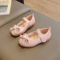Girls' princess shoes - new spring/autumn  collection: stylish crystal embellished leather shoes for little girls, soft sole flats