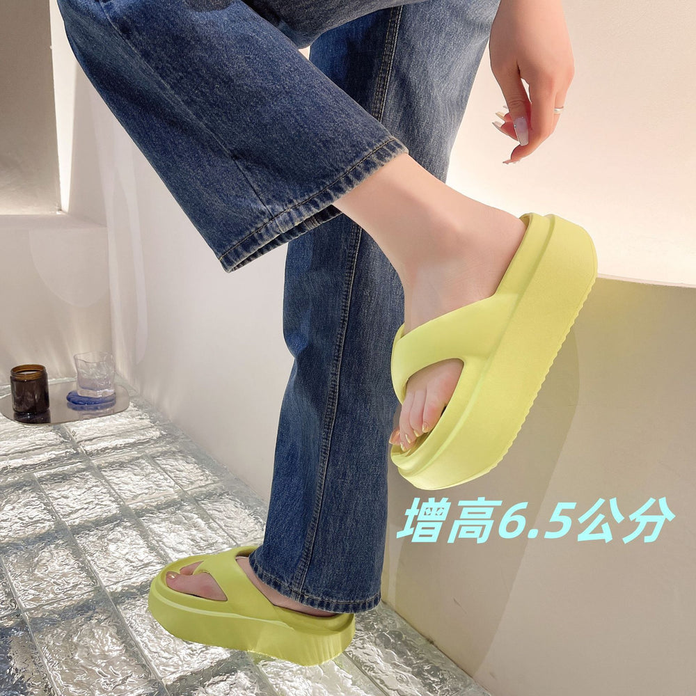 2025 new eva platform sandals - 7cm chunky sole flip-flops - women's fashionable and versatile summer outdoor slippers - wholesale