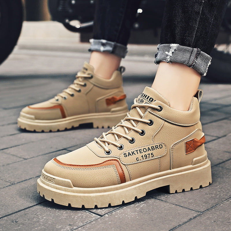 2025 autumn new high-top martin boots men's shoes - athletic, durable, hiking, trendy, and versatile - men's style 8610