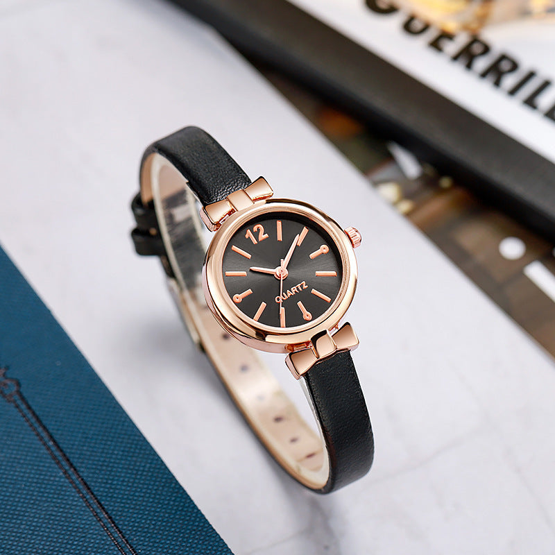 New arrival small fresh forest style antique style alloy watch female student casual thin belt women's watch black
