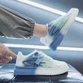 Men's spring 2026 new lightweight athletic shoes - breathable mesh sneakers, summer casual skate shoes, gradient white trendy shoes
