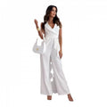 fashion cross-border women's clothing  new arrivalhigh waistwork clothing waist strap jumpsuitpants