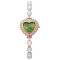 New arrivalfashionelegant small rhinestone women's watch heart diamond-encrusted preppy style small dial pearl bracelet watch