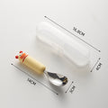 Cute style oven mitts soft handle yuanbao spoon kids student eating tableware 316 stainless steel spoon spoon wholesale