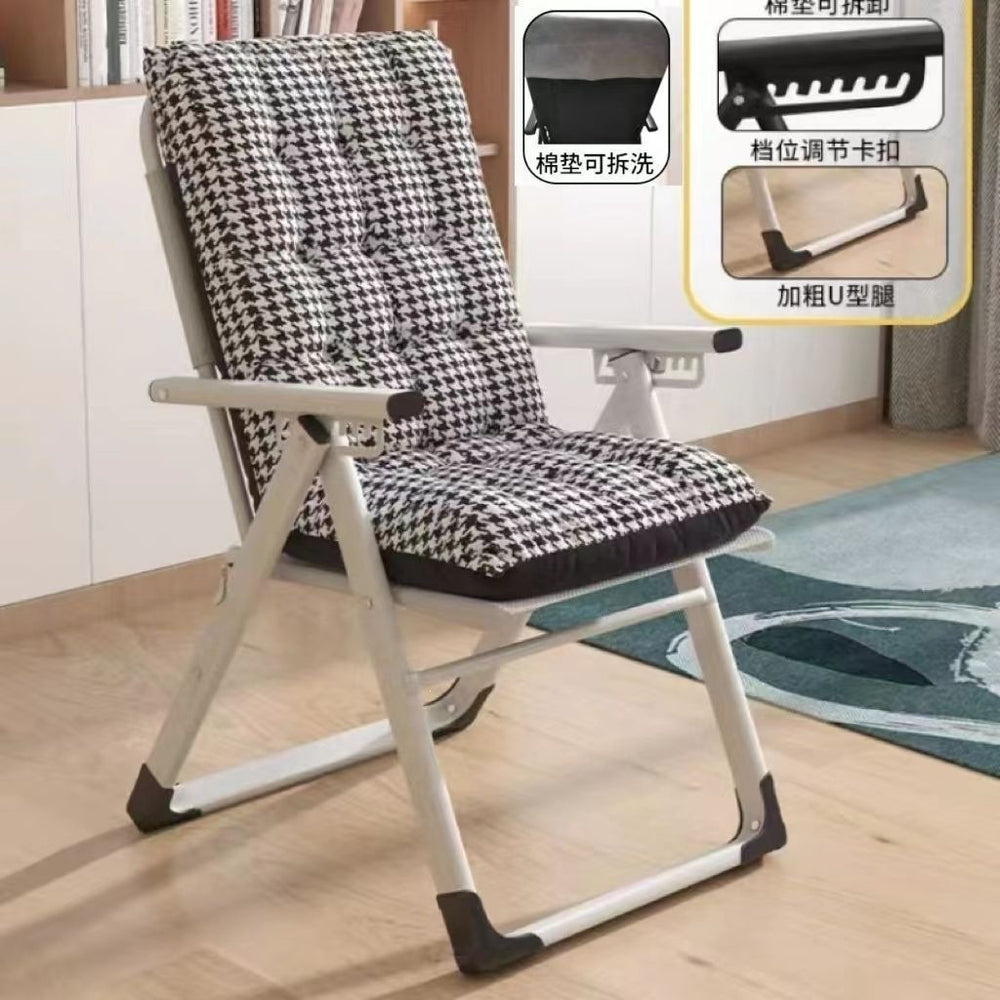 Office recliner folding chair for nap time - home use, elderly nap, reclining backrest, outdoor lazy lounger, casual sleeping chair