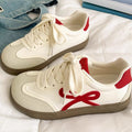 Sweet korean style white sneakers for women, 2026 spring/summer new arrivals, versatile niche design, lightweight student trend, german army trainers