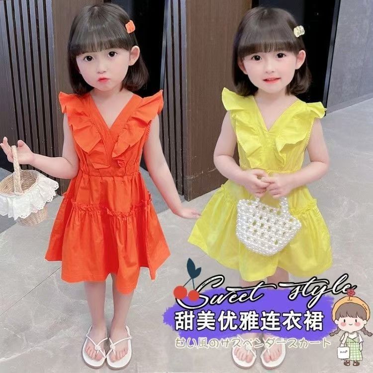 European and american cross-border women's fashion:  summer new arrival - elegant ruffle-trimmed short-sleeve crew neck fitted waist maxi swing dress