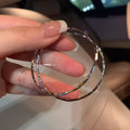 Shopkeeper recommends! large hoop earrings-e6052 silver