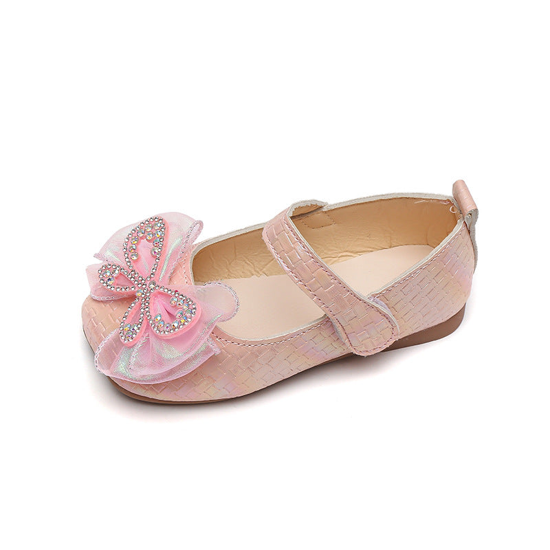 Girls' leather shoes - spring  new collection: princess shoes for baby girls, soft-soled children's shoes, spring/autumn single shoes, pink