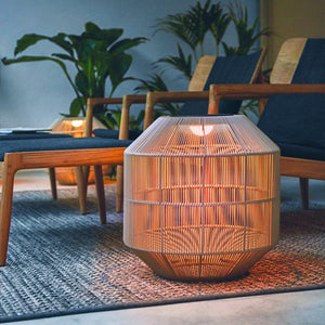 Outdoor waterproof solar lawn lamp - modern minimalist style for villas, courtyards, and gardens - outdoor floor lamp with woven grass in-ground design