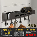 Gun gray towel rack, punch-free bathroom bathroom storage rack, wall-mounted towel rack, bathroom bedroom door storage