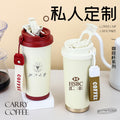 High-style 316 stainless steel insulated tumbler - dual-drink coffee mug, car-friendly ceramic liner, straw cup, minimalist gift cup