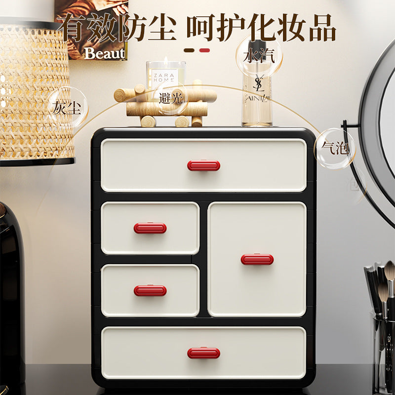 Friendly antique cosmetics storage box desktop dresser drawer type household bedroom sundries storage box