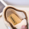 Girls' loafers:  new korean style, fleece-lined, lambswool outerwear cotton shoes for autumn and winter - warm and fuzzy kids' shoes