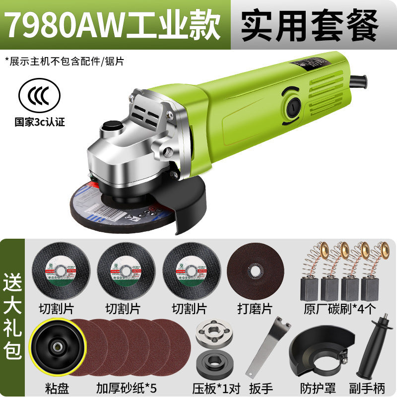 Chuangyi Industrial Angle Grinder Multifunctional Grinder Grinder Hand Grinder Polishing Machine Cutting Machine Household Hand Grinding Wheel