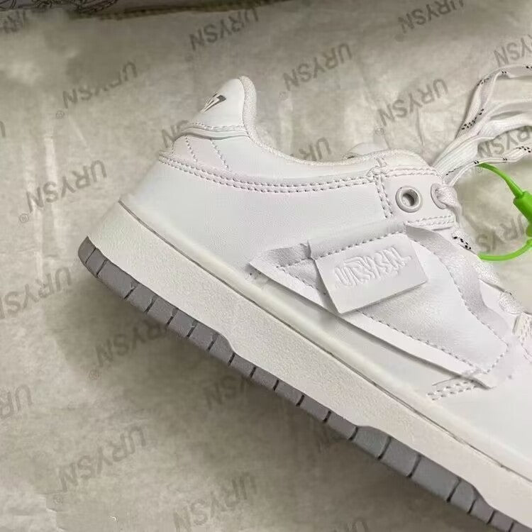 Hong kong style white sneakers - trending on instagram, versatile, height increasing, casual shoes for women, 2026 spring new arrivals, student athletic skate shoes