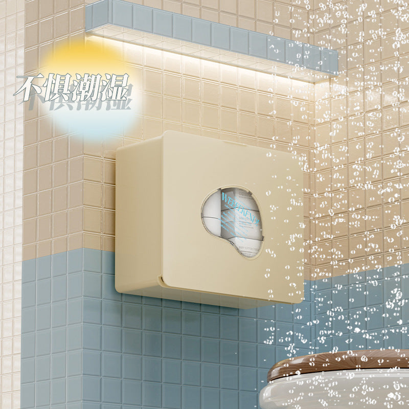 Multifunctional wall-mounted anti-splash water storage box Tipping bucket box No punching bathroom narrow slot paper towel sanitary napkin storage box