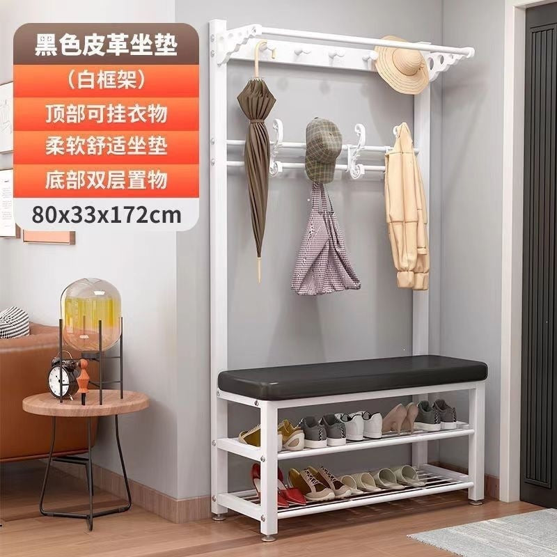 Simple shoe changing stool shoe changing stool coat rack all-in-one entrance storage rack all-in-one shoe changing stool shoe rack all-in-one entrance