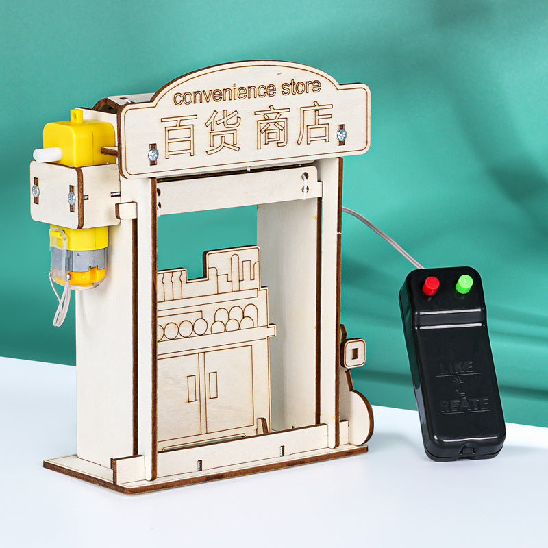 Electric rolling shutter door Rolling shutter door Technology small production Handmade DIY Puzzle Scientific Experiment Kit Steam Educational Equipment