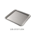 304 industrial style dessert tray outdoor snack plate camping creative retro tray dessert plate square snowflake grill