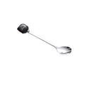 Cute cartoon stainless steel ceramic spoon ice cream scoop soup spoon wholesale fruit fork spoon high-value mixing spoon
