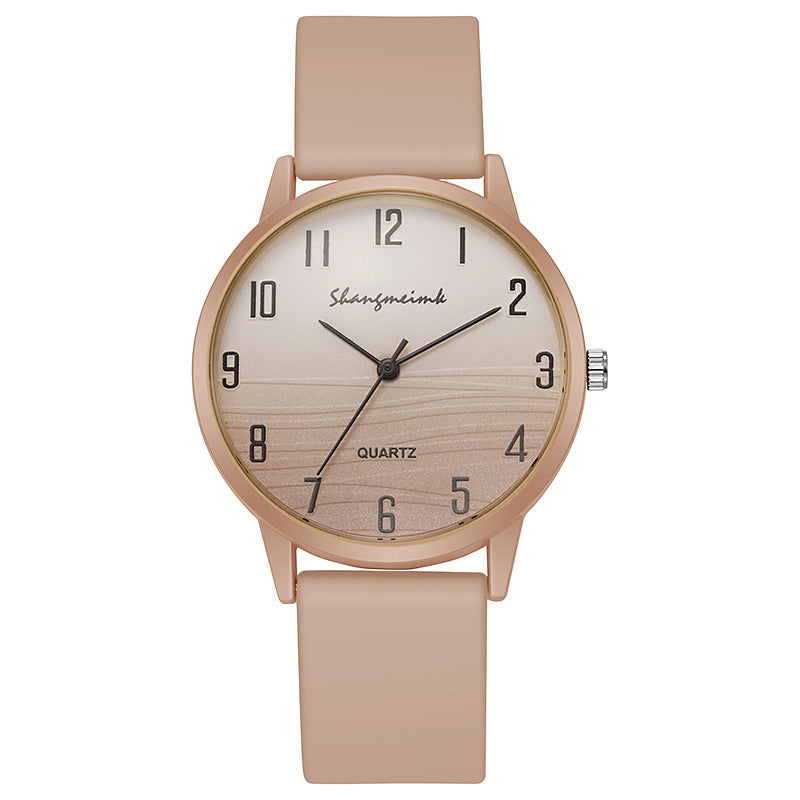 new casual minimalist jelly color women's watch student fashion round silicone strap quartz watch for girls