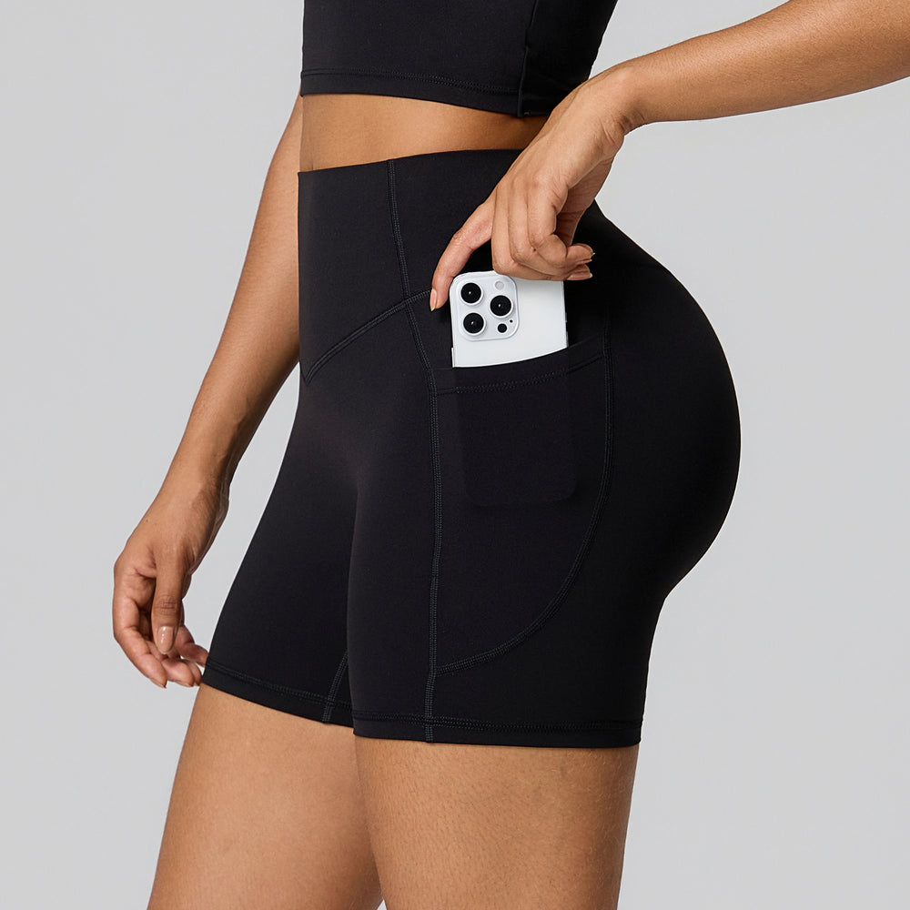 European and american new pocket yoga outfit women's set high waist shaping stretch fitness set quick-dry breathable activewear