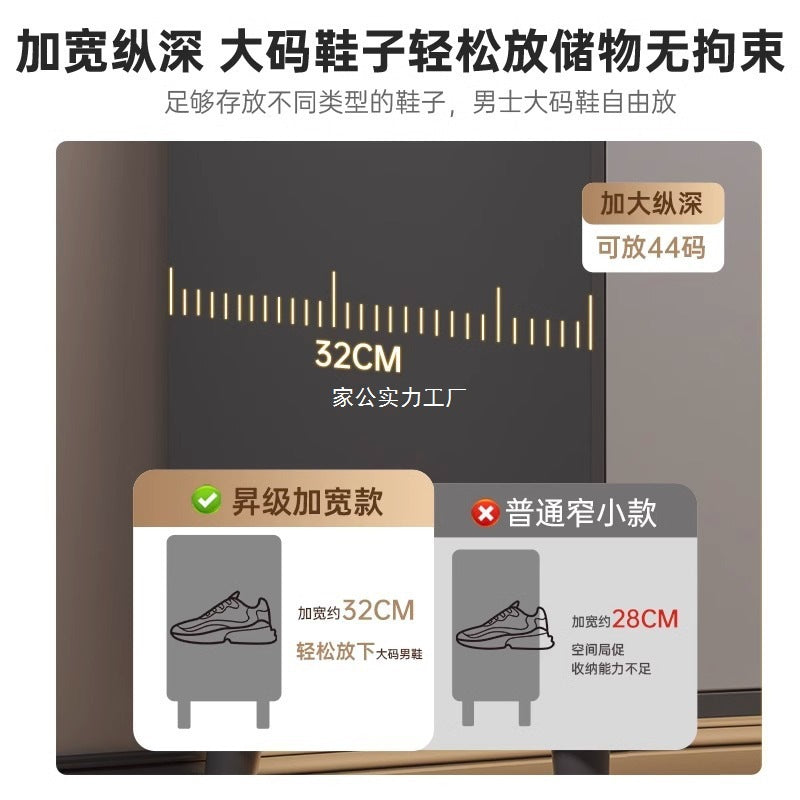 Shoe cabinet household door 2025 new indoor porch cabinet integrated locker solid wood legs multi-layer shoe rack