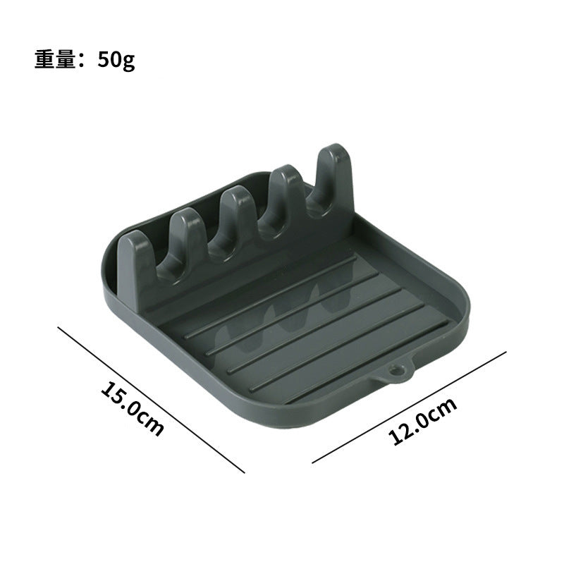 kitchen drain multi-purpose pot lid rack kitchen utensil storage rack ppbottom base for chopsticks shovel spoon rack for home wholesale