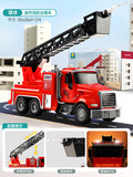 Kids' large fire truck ladder cargo rescue truck tractor truck construction crane tow truck toy for boys, ages 3-6